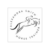 Sprungpferd | Reiten | Pferdetrainer Gummistempel (Prägung)
