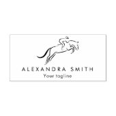 Sprungpferd | Reiten | Pferdetrainer Gummistempel (Prägung)