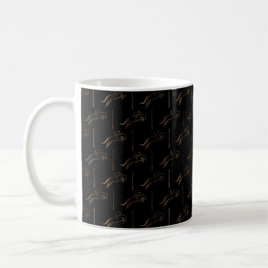 Sprungpferd | Reiten | Pferdetrainer Kaffeetasse (Links)
