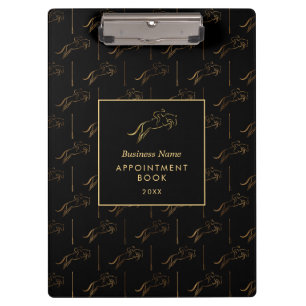 Sprungpferd Reiten Pferdetrainer Klemmbrett