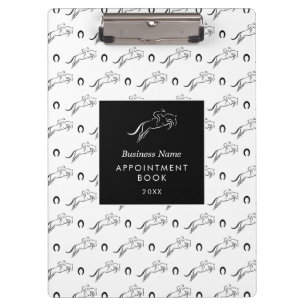 Sprungpferd Reiten Pferdetrainer Klemmbrett