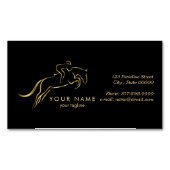 Sprungpferd | Reiten | Pferdetrainer Magnetische Visitenkarte (Vorderseite)