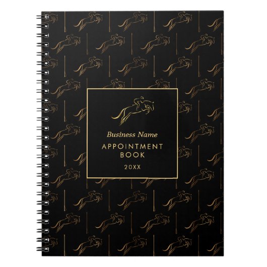 Sprungpferd | Reiten | Pferdetrainer Notizblock (Vorderseite)