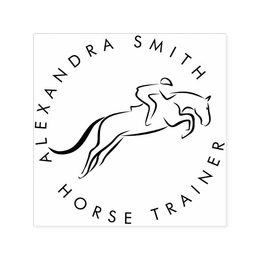 Sprungpferd | Reiten | Pferdetrainer Permastempel (Design)