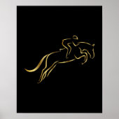 Sprungpferd | Reiten | Pferdetrainer Poster (Vorne)