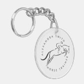 Sprungpferd | Reiten | Pferdetrainer Schlüsselanhänger (Vorderseite links)