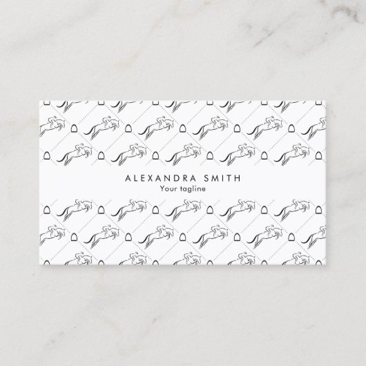 Sprungpferd | Reiten | Pferdetrainer Visitenkarte (Vorderseite)