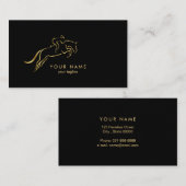 Sprungpferd | Reiten | Pferdetrainer Visitenkarte (Vorne/Hinten)