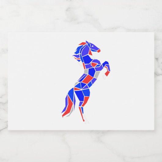 Sprungpferd Schaumweinetikett (Einzelnes Label)