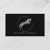 Sprungpferd | Scribble Horse | Gold Horse Visitenkarte (Rückseite)