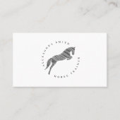 Sprungpferd | Scribble Horse | Gold Horse Visitenkarte (Vorderseite)