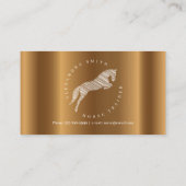 Sprungpferd | Scribble Horse | Gold Horse Visitenkarte (Rückseite)