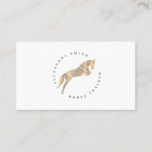 Sprungpferd | Scribble Horse | Gold Horse Visitenkarte (Vorderseite)