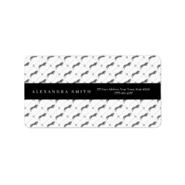 Sprungpferd | Scribble Horse | Pferdetrainer Adressaufkleber