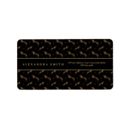 Sprungpferd | Scribble Horse | Pferdetrainer Adressaufkleber