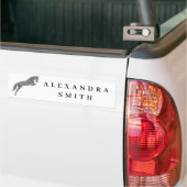 Sprungpferd | Scribble Horse | Pferdetrainer Autoaufkleber (Auf Lkw)