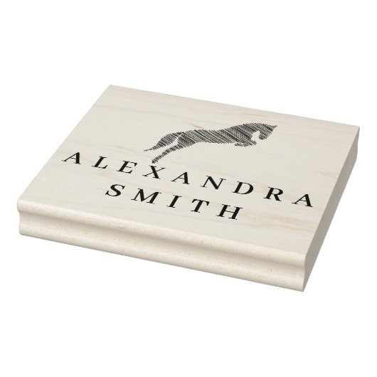 Sprungpferd | Scribble Horse | Pferdetrainer Gummistempel (Stempel)