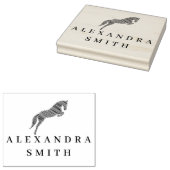 Sprungpferd | Scribble Horse | Pferdetrainer Gummistempel (Stempel)