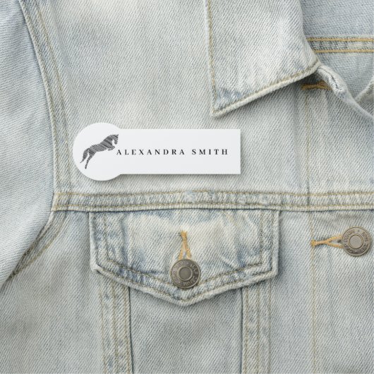 Sprungpferd | Scribble Horse | Pferdetrainer Namensschild (Beispiel)