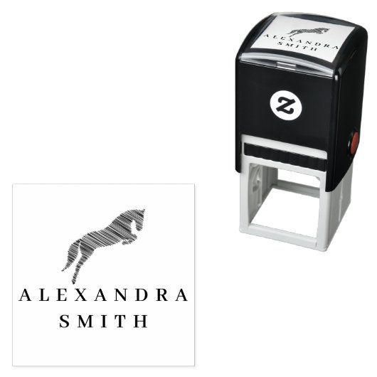 Sprungpferd | Scribble Horse | Pferdetrainer Permastempel (Beispiel)