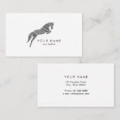 Sprungpferd | Scribble Horse | Pferdetrainer Visitenkarte (Vorne/Hinten)