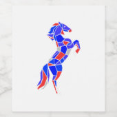 Sprungpferd Weinetikett (Einzelnes Label)