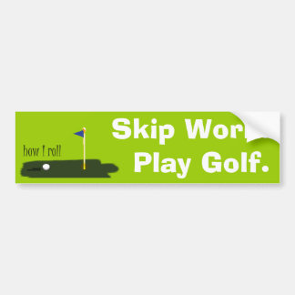 Sprungs-Arbeit. Spiel-Golf Autoaufkleber