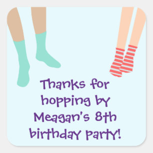 Sprungs-Party danken Ihnen Aufkleber