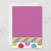 Sprungs-, Spiel-und Schlag-Party Einladung (Pink) (Rückseite)