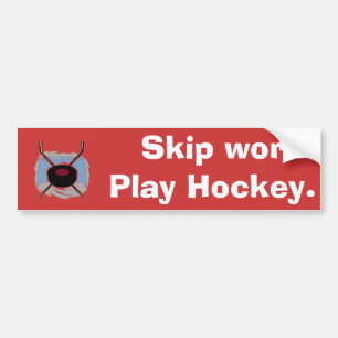 Sprungsarbeit. Spiel-Hockey Autoaufkleber