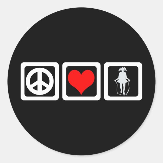 Sprungseil Runder Aufkleber (Vorderseite)