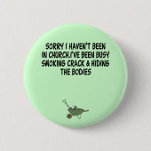 Sprungswitz des schlechten Geschmacks Button (Vorderseite)