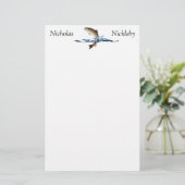 Sprungtrout Sportfischerei Briefpapier (Stehend Vorderseite)