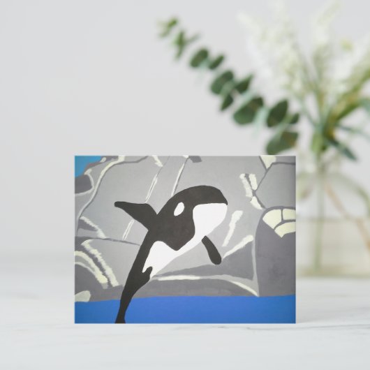 Sprungwal Postkarte (Stehend Vorderseite)