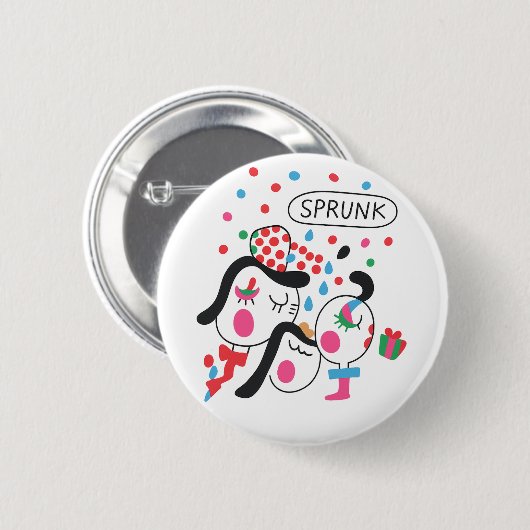 SPRUNK Farbige Cartoon Party-Zeichen Art Print Button (Vorne & Hinten)