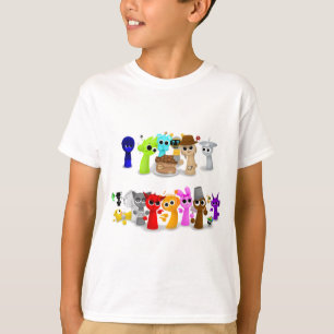 Sprunki Sprunky Simon Oren Funbot Pinki Wend in 3D T-Shirt