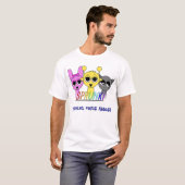 Sprunki-Warnung: Music Addict Bold Fun Graphic Des T-Shirt (Vorne ganz)