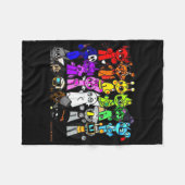 Sprunky Frohe Halloween Funbot Jevin Simon Pinki O Fleecedecke (Vorderseite (Horizontal))