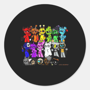 Sprunky Frohes Halloween Funbot Jevin Simon Pinki Runder Aufkleber