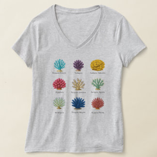 SPS Coral ID Vintag Botanische Illustration T-Shir T-Shirt
