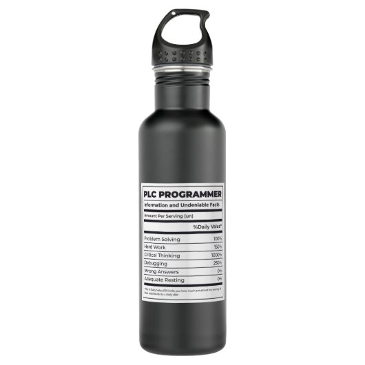 SPS-Programmierer Funny Programming Fakten Edelstahlflasche (Vorderseite)