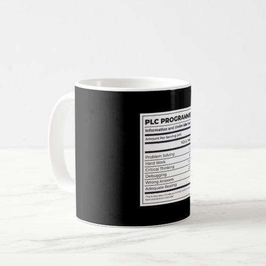 SPS-Programmierer Funny Programming Fakten Kaffeetasse (Vorderseite Links)