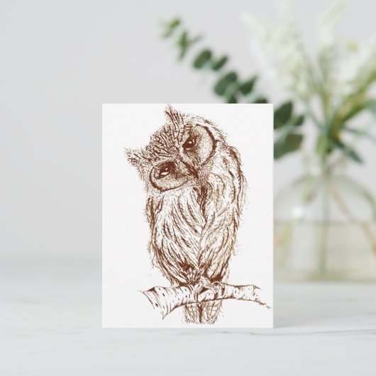Spsk owl by Inkspot Postkarte (Stehend Vorderseite)