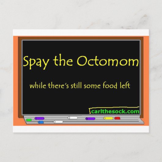 Spucke den Oktomom Postkarte (Vorderseite)