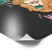 Spucke passiert lustiges Lamm Fotodruck (Ecke)