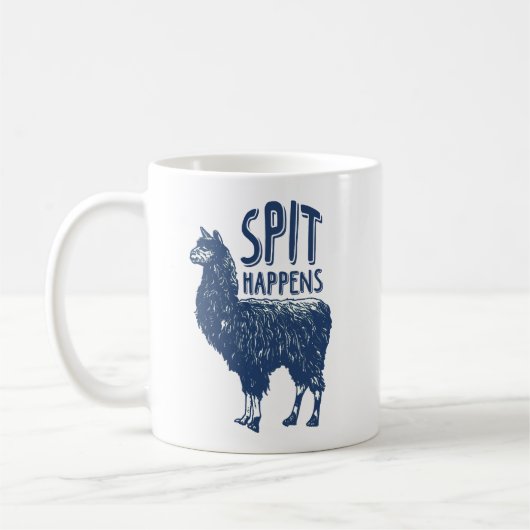 Spucken geschieht Kaffee-Tasse des Lama-| Kaffeetasse (Links)