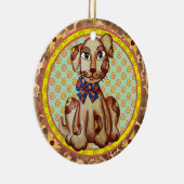 Spud Dog Weihnachtsbaumanhänger Keramik Ornament (Rechts)