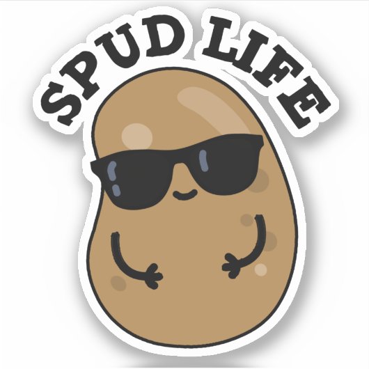 Spud Life Funny Potato Pub Aufkleber (Vorderseite)