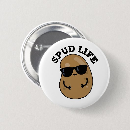 Spud Life Funny Potato Pub Button (Vorne & Hinten)
