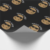 Spud Life Funny Potato Puppe Dark BG Geschenkpapier (Ecke)